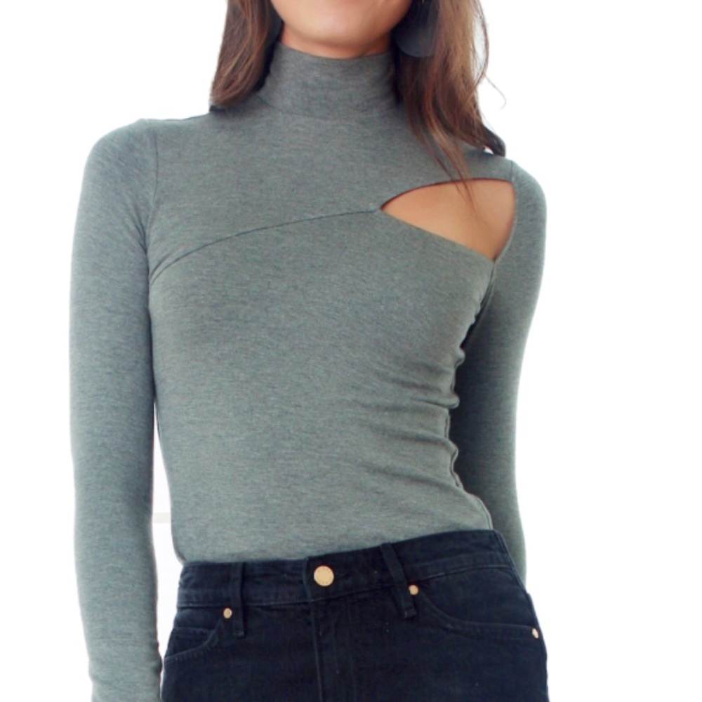 Bailey 44 Audrey Cut Out Turtleneck-Size Small